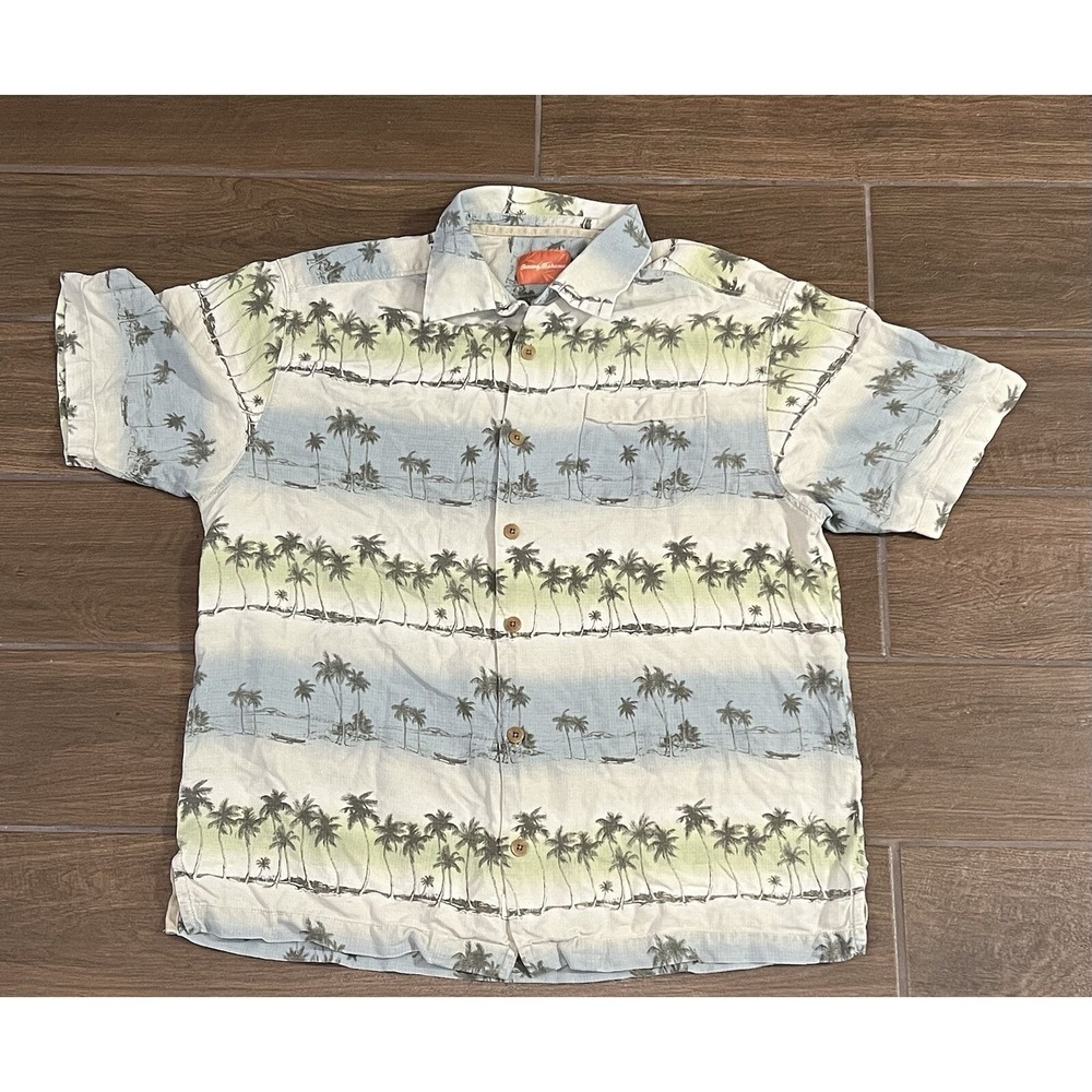 Tommy Bahama Hawaiian/Aloha shirt 100% Silk Rare Abstract design Medium